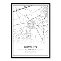 10096-stadsposter-rucphen-nederland-city-map-plattegrond-poster-Noord-Brabant